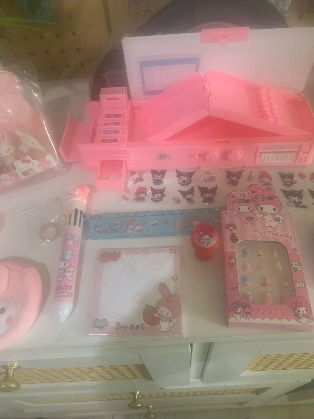 Bundle box # 84 Sanrio My Melody Pink Desk Accessory Set